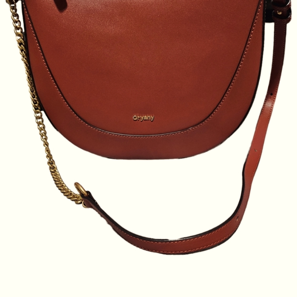 ORYANY Greta Logo Shoulder Bag in Orange - Picture 5 of 12